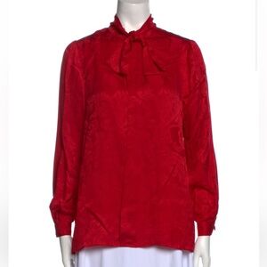 Vintage Valentino Silk Red Blouse